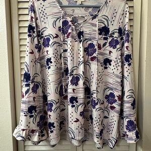 Style & Co. Purple Floral Blouse